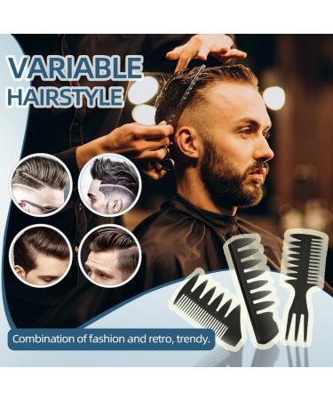 Professional Men's Hair Styling Comb Set - Rat Tail Brush & Teasing Comb for Slick Back Hairstyles - Ideal for Barbers & Salons - Buy Online on GoSupps.com