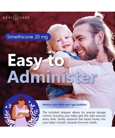GeriCare Infants Gas Relief Drops Simethicone Drops for Infants Relieves Stomach Discomfort Safe & Gentle 20mg Drops Child Anti-Gas 1 Fl Oz (Pack of 2) - Buy Online on GoSupps.com
