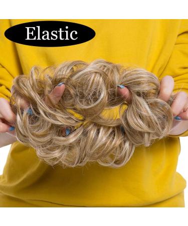 Updo Hairpiece Scrunchy Scrunchie Bun 35g Ribbon Ponytail Extensions Wavy Curly Messy Donut Chignons Honey Blond-Bleach Blond - Buy Online on GoSupps.com