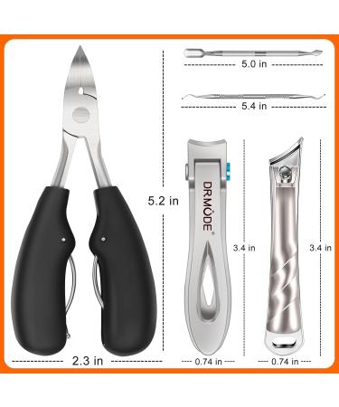 Heavy Duty Toenail Clippers for Seniors | Large Ingrown Nail Cutter with Long Handle & Wide Opening | Sharp Toenail Clippers for Thick Nails - Buy Online on GoSupps.com