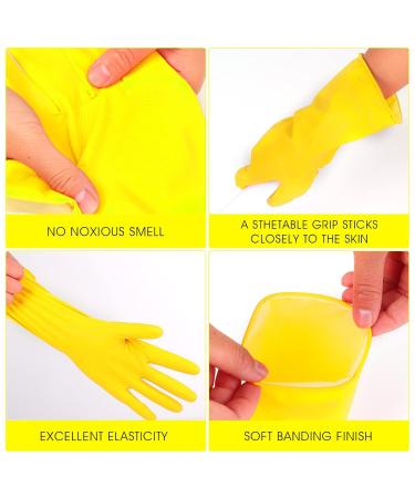 Wllhyf Reusable Rubber Cleaning Gloves - 2 Pairs Waterproof Kitchen & Household Gloves | Flexible & Durable for Dishes & Cleaning - Buy Online on GoSupps.com