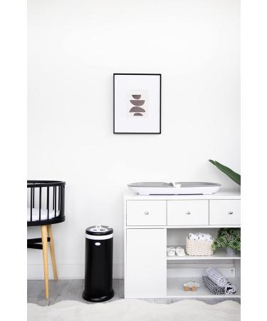 Ubbi Steel Odor Locking Nappy Disposal Bin - Award-Winning Modern Design Diaper Pail - No Special Bags Needed - Matte Black - Money Saving Essential for Parents - Buy Online on GoSupps.com