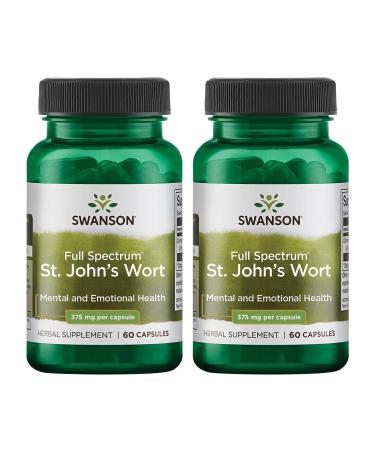 Swanson St. John's Wort 375 Milligrams 60 Capsules (2 Pack)