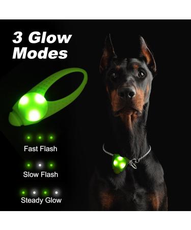 Auauy 5-Piece LED Dog Collar & Safety Light Set - Waterproof Silicone Reflectors for Cats & Dogs - Ideal for Jogging & Backpack Use - Buy Online on GoSupps.com