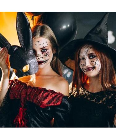 10 Sheets Halloween Face Temporary Tattoos Horror Clown Makeup Face Mouth Fake Tattoos Stickers for Women Men Kids Masquerade Halloween Party Favor Supplies - Buy Online on GoSupps.com