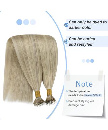 Shop Youngsee Nano Ring Hair Extensions - Real Hair Gold & Medium Blond 60cm 50g | Premium Quality #16/20 & #P16/22 - Buy Online on GoSupps.com