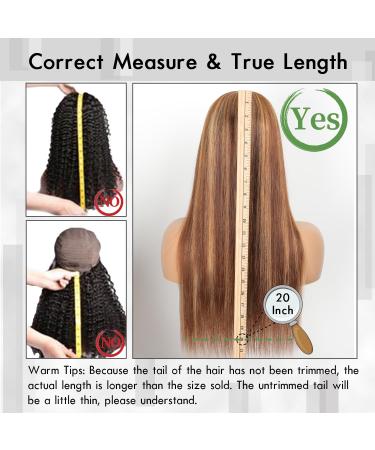 Buy YDDM 5x5 HD Lace 20 Inch Blonde Ombre Glueless Human Hair Wig | Natural Look Lace Front Wigs | Fast International Shipping - Buy Online on GoSupps.com