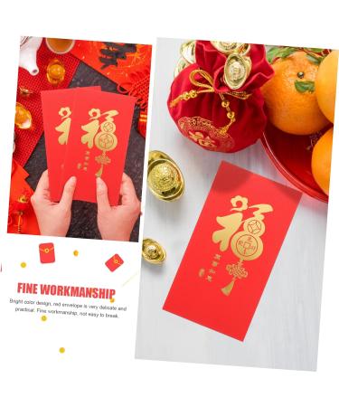 Lurrose 30 Pcs Large Holiday Red Envelope Red Gift Envelopes Spring Festival Red Packet Red Gifts Year of The Rabbit Red Envelopes Chinese Red Packets Golden Patterns Gold Leaf Lucky China Red1x3pcs 16.5X9CMx3pcs - Buy Online on GoSupps.com