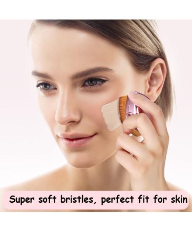 Rose Gold AirWos Foundation Makeup Brush - Kabuki Hexagon Blush Brush for Liquid & Powder Cosmetics with Storage Case - Buy Online on GoSupps.com