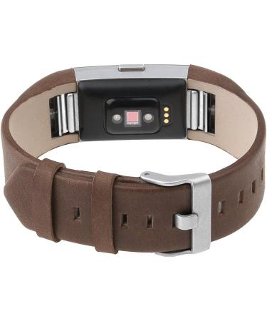 Compatible for Fitbit Charge 2 Bands  VOMA Genuine Leather Replacement Wristband Strap for Fitbit Charge 2 HR Women Men Chocolate Brown - Buy Online on GoSupps.com