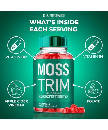 Moss Trim Keto ACV Gummies Moss Trim ACV-Keto Gummies 1000MG - Maximum Strength MossTrim All Natural Apple Cider Vinegar Vitamin B12 Pomegranate Moss Trim ACV Gummy Reviews (5 Pack) - Buy Online on GoSupps.com