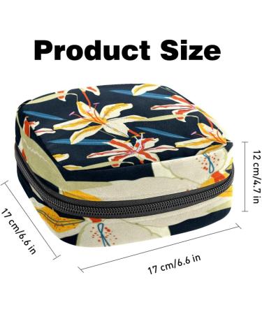 Portable Women's Menstrual Cup Bags | Stylish & Functional Floral Design for Teens - Black & Multi-Colored - Buy Online on GoSupps.com