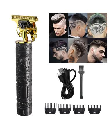 Professional Hair Clippers - Electric Hair Trimmer Clipper Wireless USB Hair Trimmer | Electric Shaver Trimmer with 4 Limit Combs Fast Charging Hair Clipper for Barbers Haircut Home Travelling Black