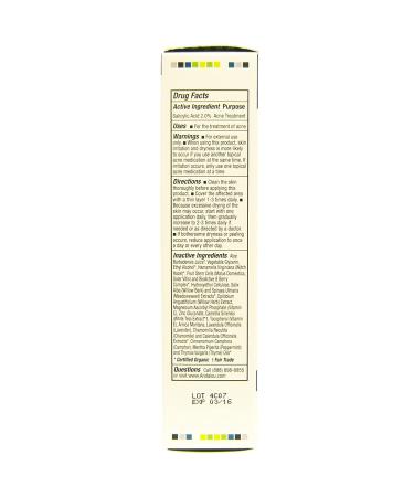 Andalou Naturals Blemish Vanishing Gel - Maximum Strength Acne Treatment 0.6 fl oz - Buy Online on GoSupps.com