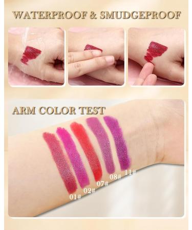 Metallic Diamond Glitter Matte Lipstick Crayon | Long Lasting Non-Stick Red Lip Gloss & Waterproof Eyeshadow 11 - Buy Online on GoSupps.com