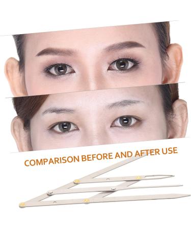 KALLORY 4 Pcs Second Generation Scale Makeup Stencil Makeup Caliper Eyebrow Drawing Tool Tracer Printable 25x5x0.6cmx4pcs Silverx4pcs - Buy Online on GoSupps.com