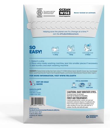 Tru Earth Eco-Strips Laundry Detergent (Fresh Linen Scent 64 Loads) - Eco-friendly Ultra Concentrated Compostable & Biodegradable Plastic-Free Laundry Detergent Sheets - Buy Online on GoSupps.com
