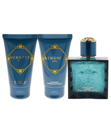 Versace Eros 1.7 Oz Sp/1.7 Oz Sg/1.7 Oz Aft Shave Balm SET Wood 1.7 Fl Oz (Pack of 3) - Buy Online on GoSupps.com