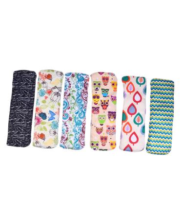 Hemoton 6pcs Bamboo Charcoal Pad Reusable Towels Towels Reusable Bamboo Mama Cloth Reusable Menstrual Pad Menstrual Pads Towel Pad Napkin Aunt Towel