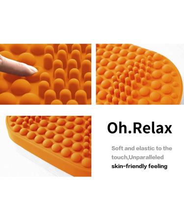 Dikdoc Foot Rest for Desk - Home Office Foot Stool & Ottoman Massager, Silicone Footrest for Plantar Fasciitis Relief - Anti-Fatigue Fidget Toy (Orange) - Buy Online on GoSupps.com