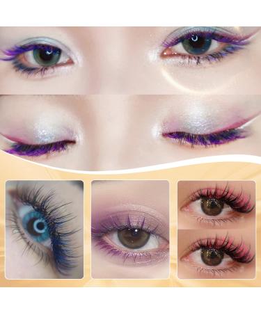 KISSBUTY 14mm Colored Lash Clusters - DIY Individual Eyelash Extensions in 5 Mixed Colors - Buy Online on GoSupps.com