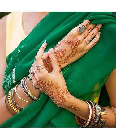6 Sheets Brown Henna Temporary Tattoo Stickers - Lace & Mandala Body Art Design for Women - Waterproof & Sexy Fake Tattoos - Buy Online on GoSupps.com