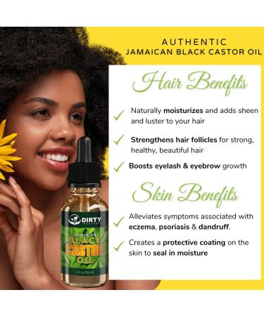 Organic Jamaican Black Castor Oil - Hexane-Free, 2oz | Hair Growth & Skin Conditioning - Buy Online on GoSupps.com