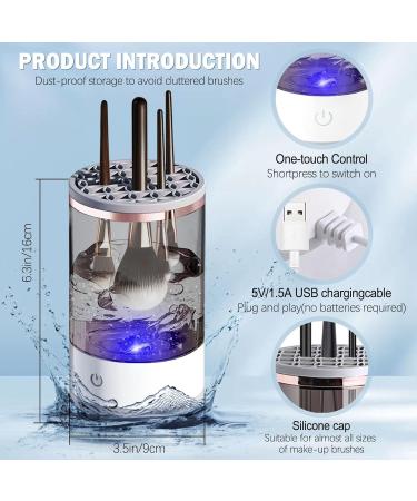 Brush Blender Brush Cleaner Brushly Pro Cosmetic Brush Cleaner Brushy Makeup Brush Cleaner Electric Makeup Brush Cleaner Automatic Spinning Makeup Brush Cleaner (White) - Buy Online on GoSupps.com