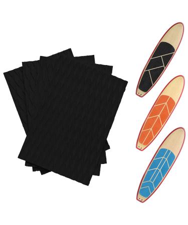 HXBYX Non-Slip Deck Pad Grip Mat Traction Mat, Trimmable DIY EVA Foam Sheet for Boat Kayak Canoe Yacht Pool Skimboard Step Surfboard SUP Board, 15in x 10in - 4 Pieces Black