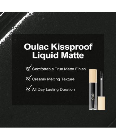 Oulac Set of 3 lipsticks matte and satin finish red and black liquid matte lipstick creamy lipstick highly pigmented long lasting vegan SG01+SG07+M23 - Buy Online on GoSupps.com