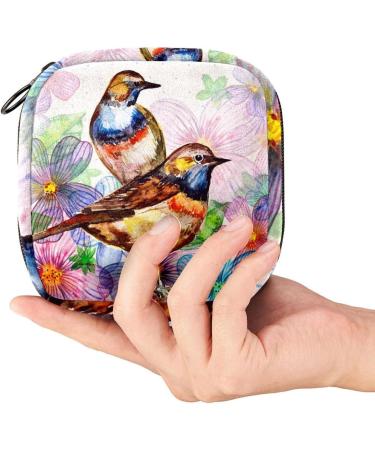 Buy Watercolor Napkin Storage Bag for Birds & Flowers - Portable Period Bag for Women Teens & Girls | Menstrual Cups & Breastfeeding Pillows Holder - International Shipping - Buy Online on GoSupps.com