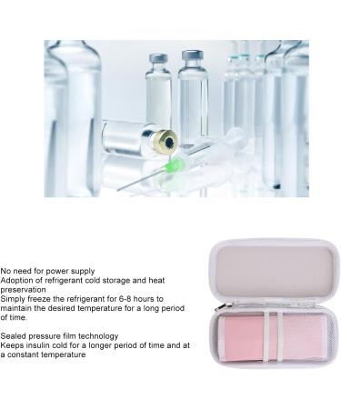 Insulin Cooler Bag Shock Absorption Lasting PU Fabric Insulin Cooler Case Medical Cooler Bag for Sakura Pink - Buy Online on GoSupps.com