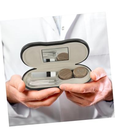 Nolitoy 2-in-1 Travel Glasses & Contact Lens Case | PU Leather Compact Size with Mirror - Perfect for International Shipping - Buy Online on GoSupps.com