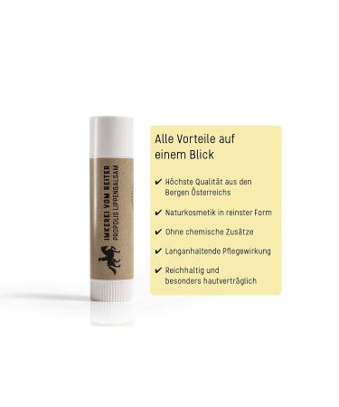 Propolis Lip Balm - Natural Beeswax Lip Care | Vom Reiter (6g) - Shop Internationally - Buy Online on GoSupps.com