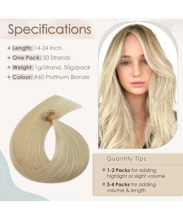 Elailite Nano Ring Hair Extensions Blonde Real Human Hair 50 Strands 50g Cold Fusion With Nano Beads Remy Hair Straight (#60 Platinum Blonde 16 Inch) 16 Inch (NANO) #60 Platinum Blonde - Buy Online on GoSupps.com