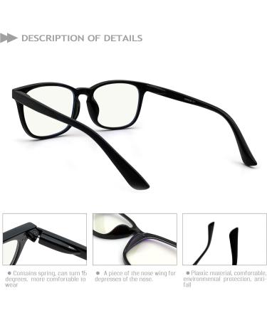 Shop HEEYYOK Light Leak Model Blue Light Filter Glasses for Men & Women | Anti-UV Screen Glasses with Bag | Quality +0.75 C1C1 - Buy Online on GoSupps.com