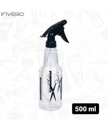 Invero Set of 2 Water Mist Spray Empty Bottle 500ml - Leak Proof Reusable Durable Trigger Sprayer - Ideal Hairdressing Tool for Salons Barbers or Home Hair Cutting - Buy Online on GoSupps.com