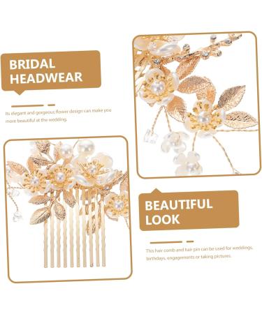 Didiseaon 1 Set Wedding Hair Comb Rhinestone Bobby Pins Tiara Hair Clip Bridal Accessories Rhinestone Headpiece Bride Hair Comb Bride Hair Pin Flower Hair Comb Wedding Headdress - Buy Online on GoSupps.com