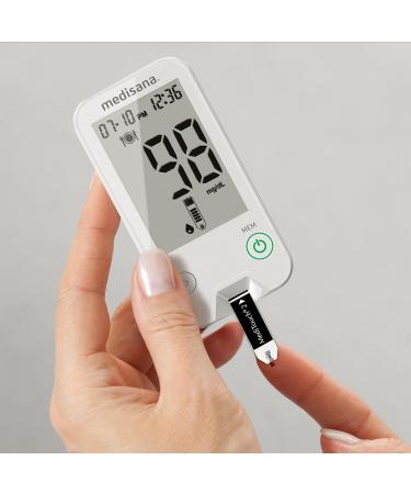 Medisana Meditouch 2 mg/DL Blood Sugar Measuring Device - Complete Starter Set with Test Strips & Lancets for Diabetics | Quick Blood Sugar Control - Buy Online on GoSupps.com