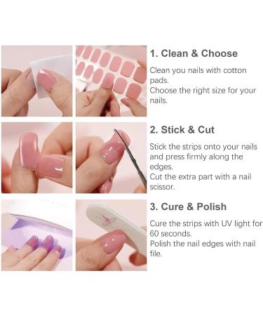 Sarafine Nail Strips Sarafine Nail Strips Kit Sarafine Starter Kit Semi Cured Gel Nail Strips Classic French Gel Nail Strips Easy to Apply and Remove Classic French Gel Nail Strips (Color : C  - Buy Online on GoSupps.com