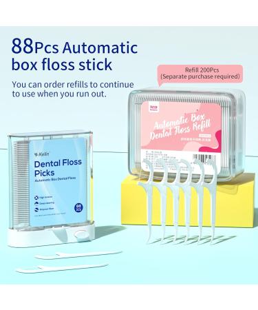 88 Dental Floss Sticks with Storage Box - Interdental Care Fresh Breath & Oral Hygiene Essentials - Buy Online on GoSupps.com
