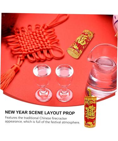 Alipis 1pc Chinese New Year Decoration Car Decor Car Trim Front Door Sitting on The Flannel Red Red 18x6cm - Buy Online on GoSupps.com