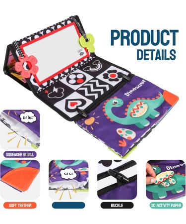 Venditer Baby Mirror Toys | Educational Foldable Prone Toys for Newborns 0-9 Months | High Contrast Black & White Children's Toy - Buy Online on GoSupps.com