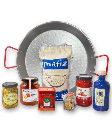 Matiz Espaa Deluxe Authentic Paella Kit with Traditional Pan and Ingredients