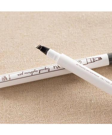 Verdant Touch Liquid Eyebrow Pen Brown 4 Points Waterproof Professional - Buy Online on GoSupps.com