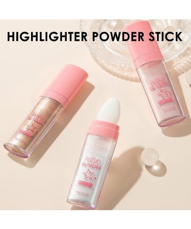 Jutqut Highlighter Patting Powder - Body Shimmer Makeup Stick (02 Fairy Pink) - Buy Online on GoSupps.com