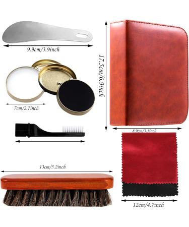 Wilbeva Leather Shoe Polish Kit - 7 in 1 Shoe Care Set for Men & Women | Shoe Shine Cleaner with Horsehair Bristle Dauber | Boot Cleaning and Care Set with Polish - Buy Online on GoSupps.com