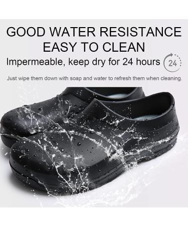 LIPROFE Chef Shoes for Men - Non Slip Oil Resistant Waterproof Safety Work Shoes - Comfortable Nursing Shoes for Men Women - Chef Clogs for Kitchen Indoor Outdoor - Size 10 Women/8 Men - Black - Buy Online on GoSupps.com