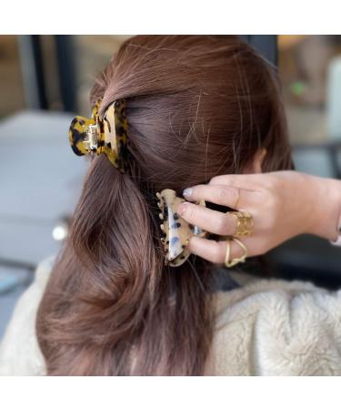JIRIS 2PCS 2.75 Leopard Hair Claw Clips - Small French Design Barrettes for Women and Girls - Buy Online on GoSupps.com