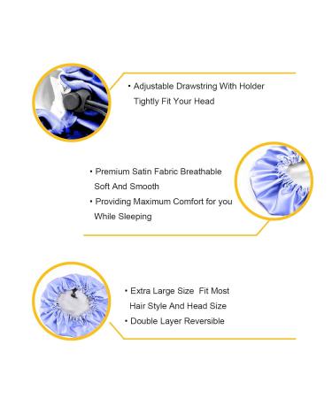 Fruits Strawberry Satin Bonnet Sleep Cap - Soft & Comfortable Reversible Night Cap - Buy Online on GoSupps.com